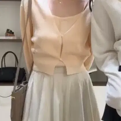 상태 최우수) 유메르 뉴 뮬르 린넨 가디건 피치 퍼즈