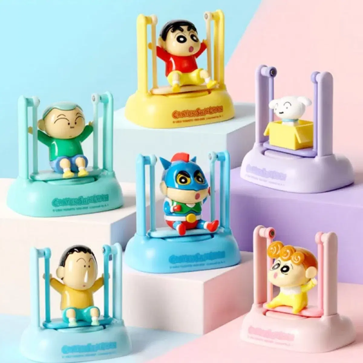 (최저가)짱구 맹구/흰둥이 흔들 그네 태양광 태양열 차량용 피규어