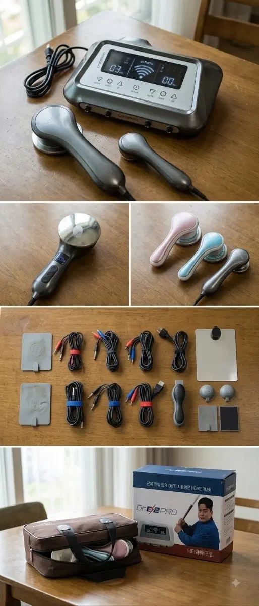 닥터이투프로2 마사지기 홈케어 기기 본체 + 핸들형 프로브 2종