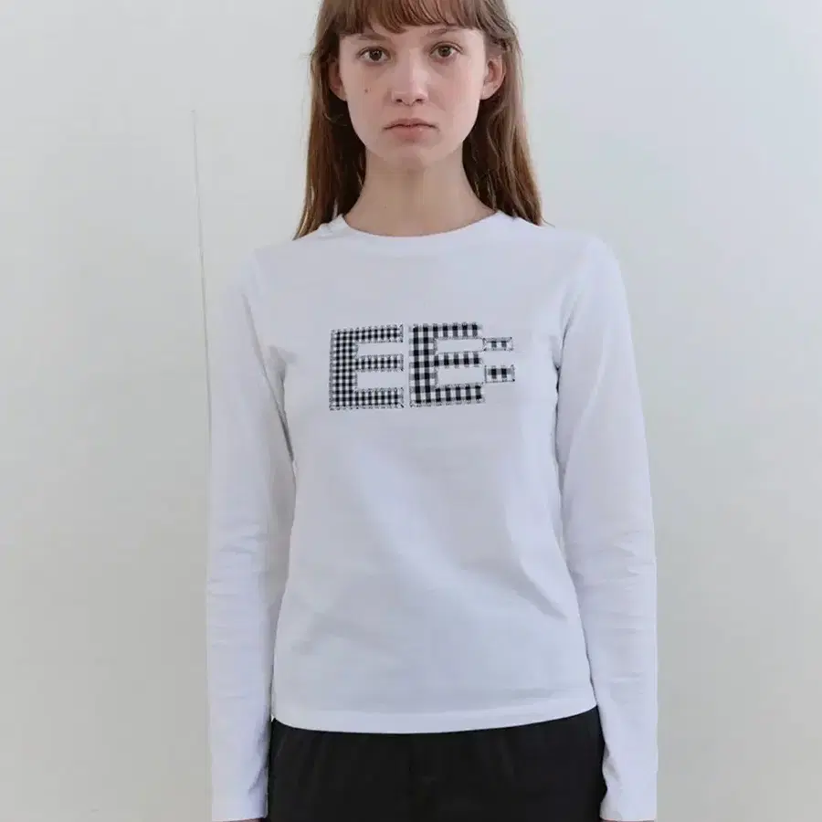 엔조블루스 픽셀 로고 Lst 롱슬리브리스 (white)