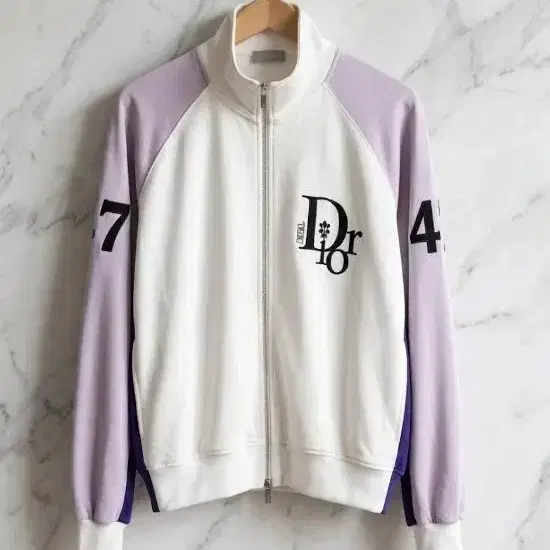 [정품] 디올 x ERL SS23 리미티드 투톤 백로고 트랙 집업 자켓 XL