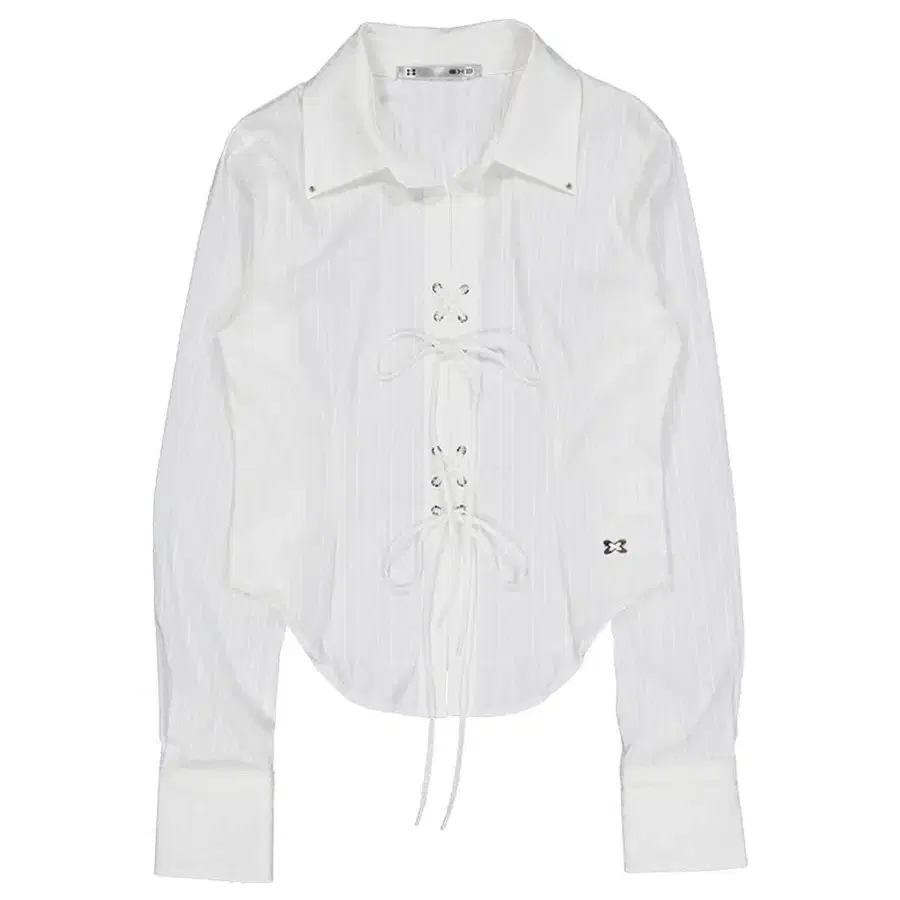 셋업이엑스이 RACE-UP SHIRT WHITE 레이스업 셔츠 화이트