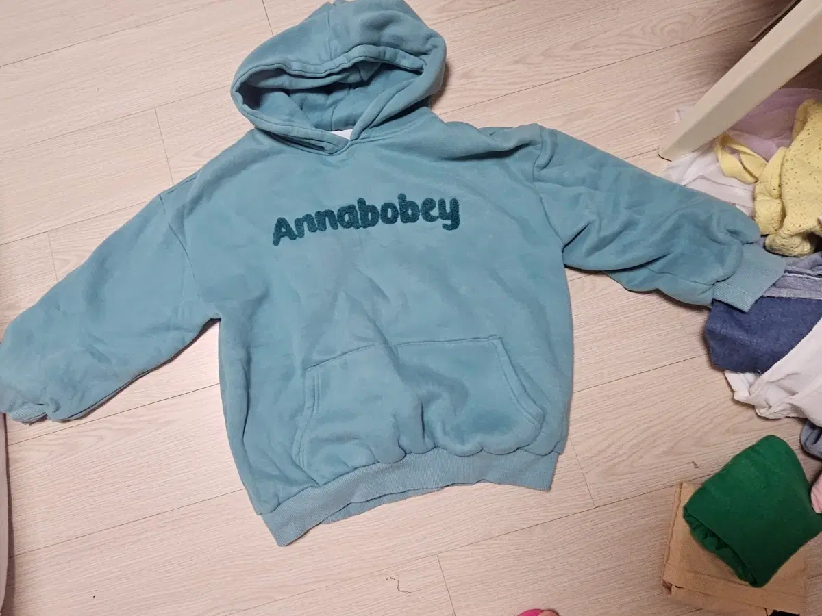 Annoboy 기모 후드티 블루