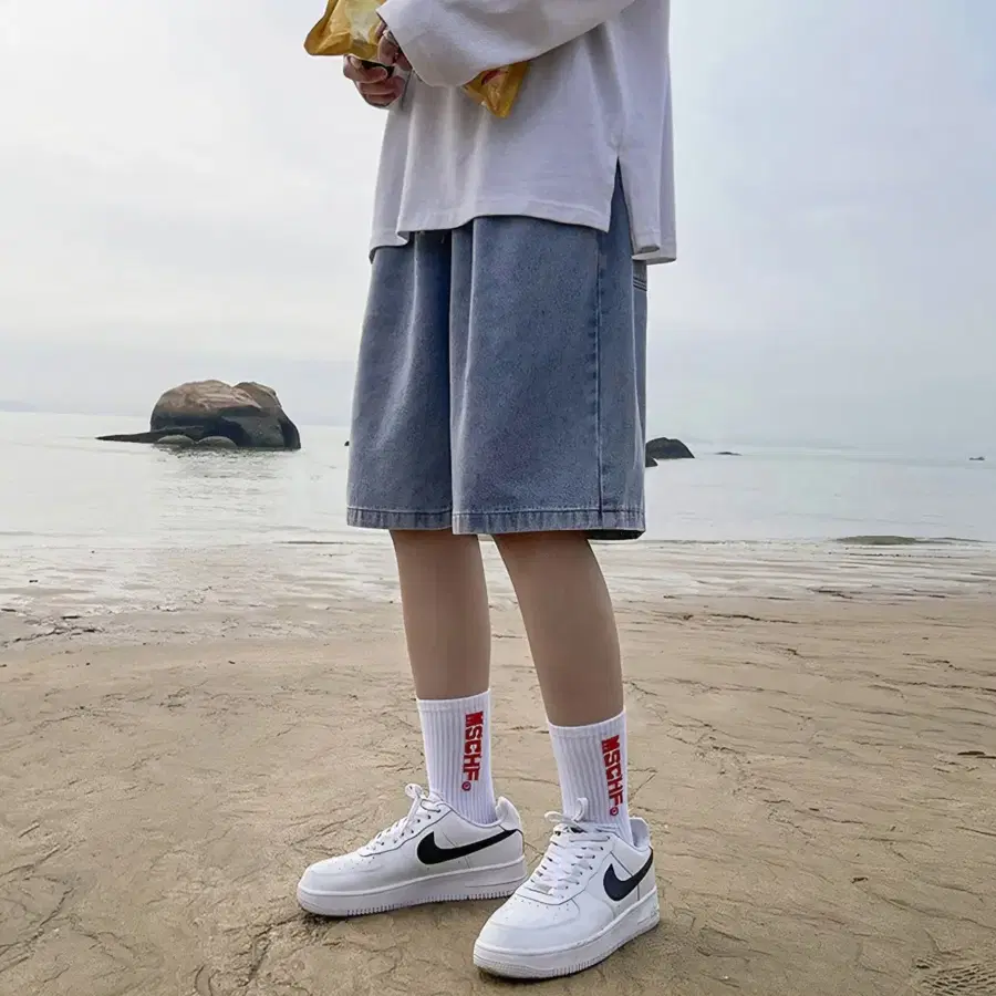 와이드 데님 버뮤다 팬츠 (3컬러)