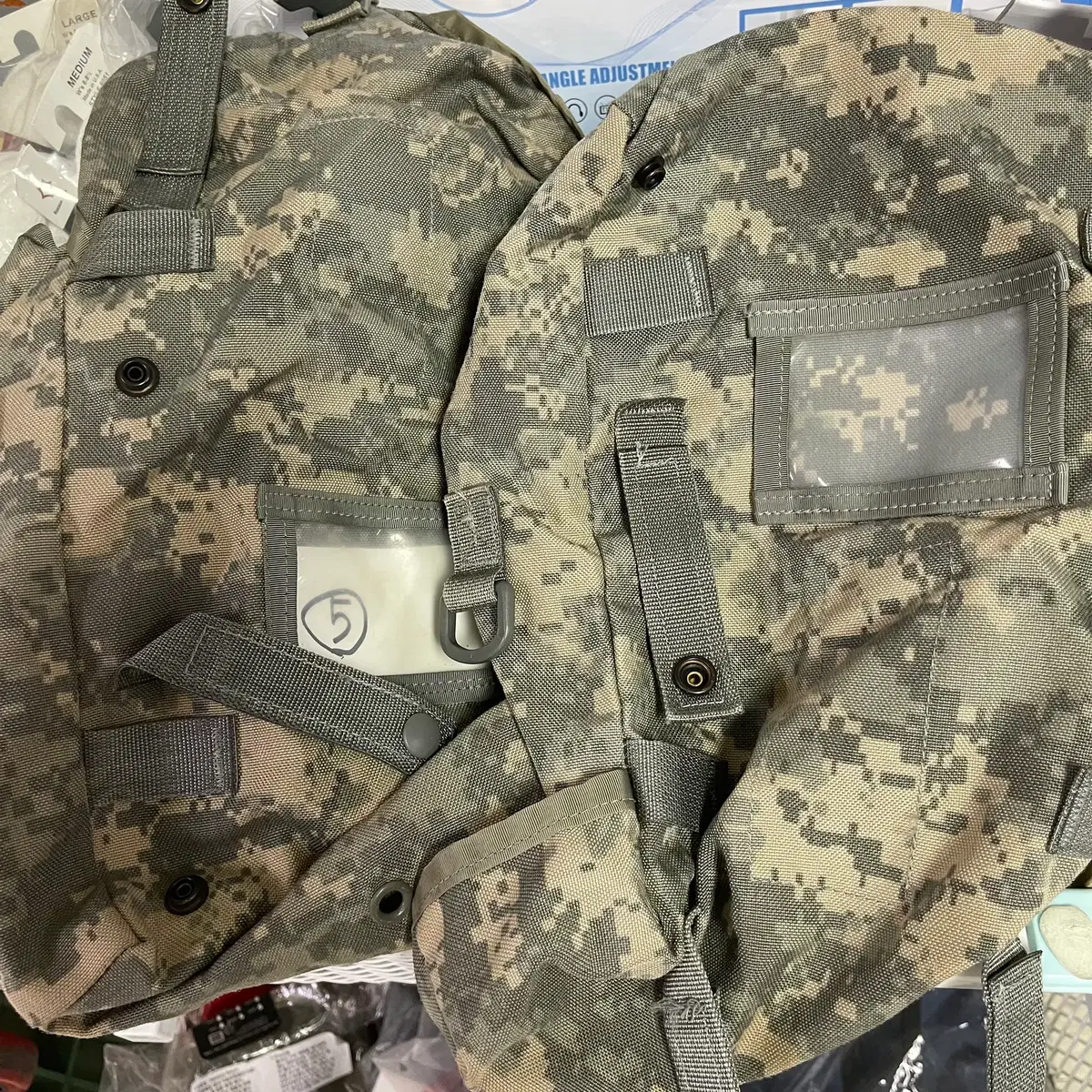ACU럭색부품사이드파우치5.[미군불하] 오리지널 MOLLE II ACU 럭색 사이드 파우치 세트 (2개 1셋)