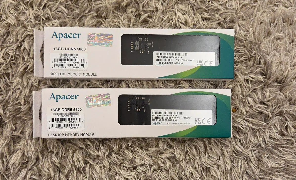 [판매] Apacer DDR5-5600 CL46 32GB(16GB * 2개) 미개봉