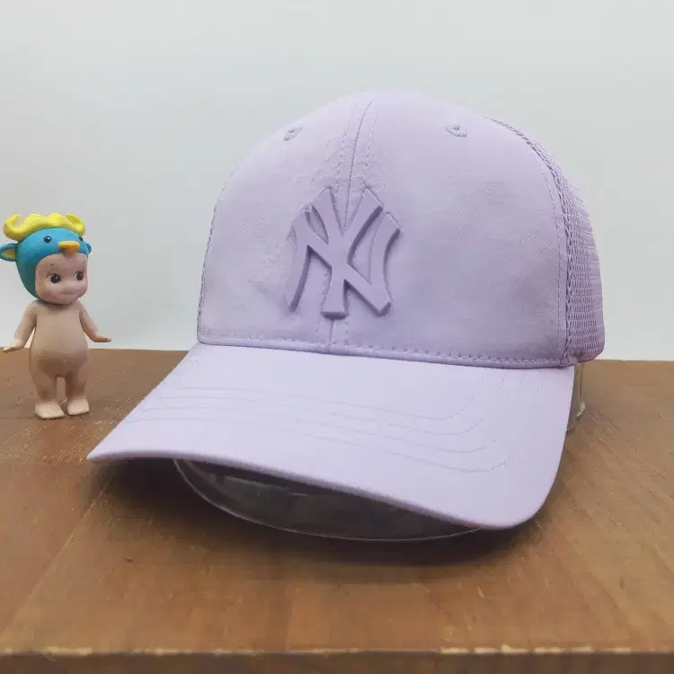 MLB 뉴욕 양키스 시그니처 언스트럭쳐 커브 조절캡 야구 모자 볼캡 라벤더
