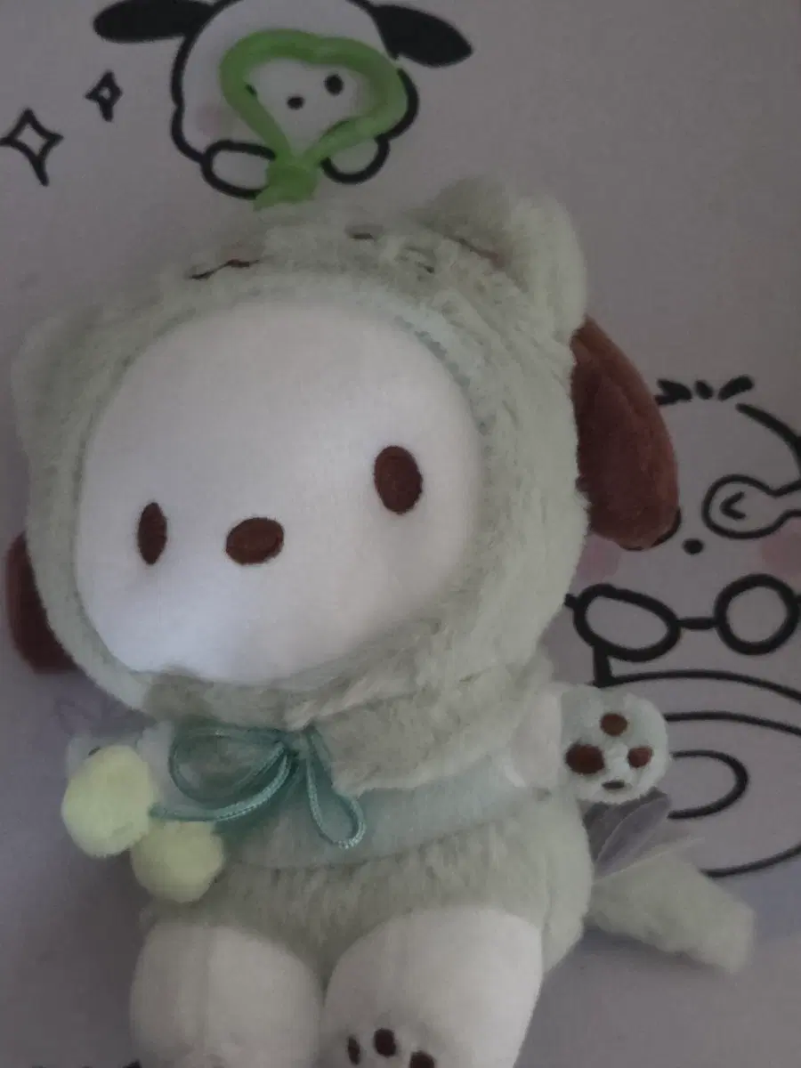 산리오 포차코 고양이 키링인형(택없음)