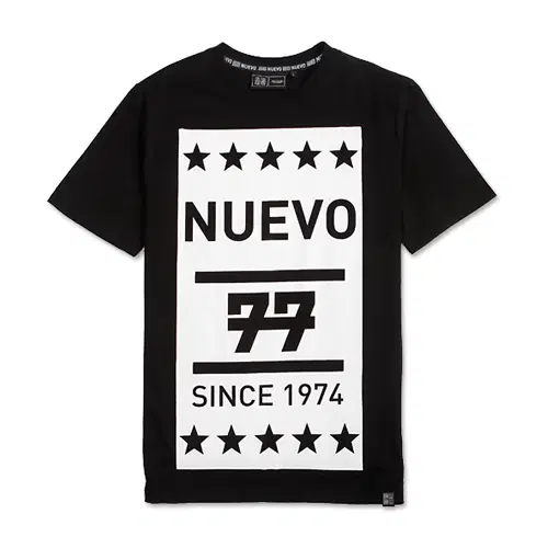 [새상품] 티셔츠 M사이즈 [NUEVO] T-SHIRTS NST-538 BLACK