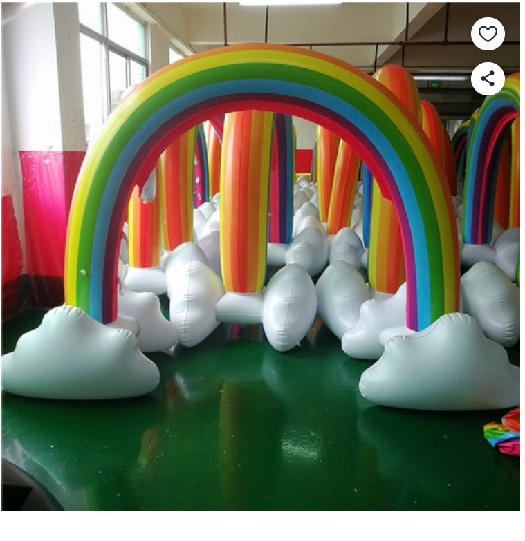 야외 물놀이 완구 레인보우 물놀이 분수 샤워 에어 풀장 물놀이완구