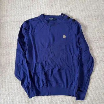 Paul Smith JEANS 폴스미스 니트 네이비 제브라 자수 M