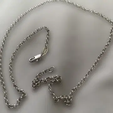 실버 목걸이 롤체인 50cm