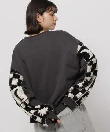 니코앤드 크로셰 콤비 풀오버 L 트레이닝복