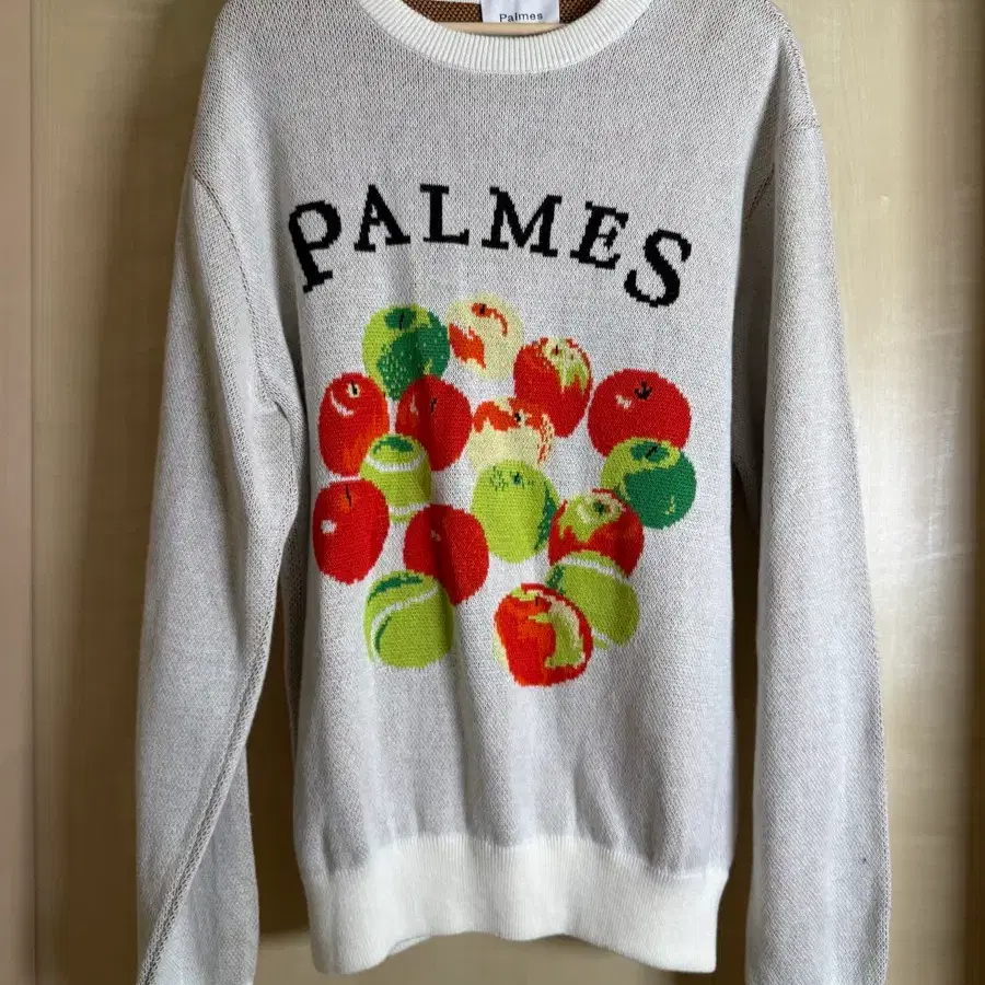 palmes 사과 자수 니트 XL (107)