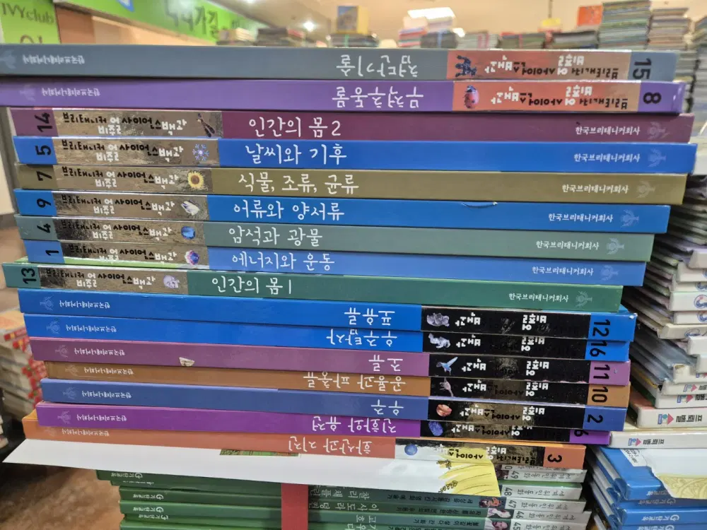 브리태니커 비주얼 사이언스 백과 한국브리태니커 16권 세트 어린이백과 중고책