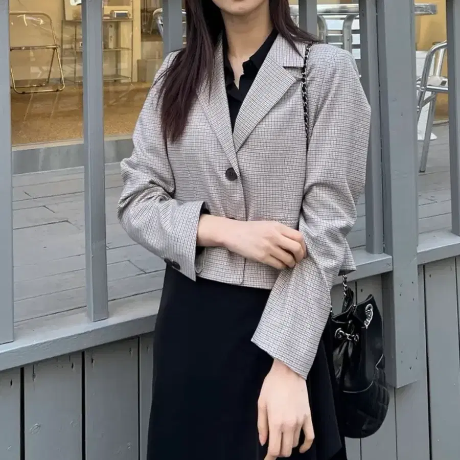 로엠 크롭자켓 라이트퍼플 s(85) 새상품