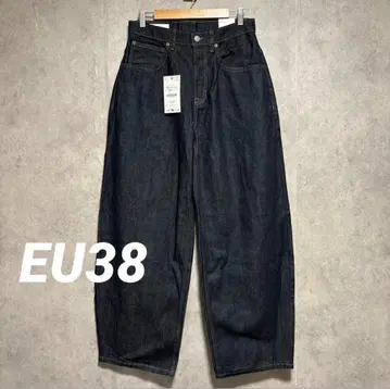 ZARA 벌룬 핏 데님 팬츠 38 새상품 네이비