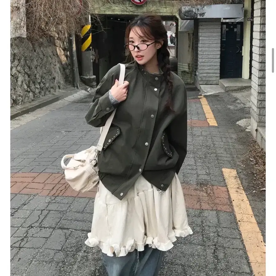 에이블리 야상 자켓 블랙 새상품