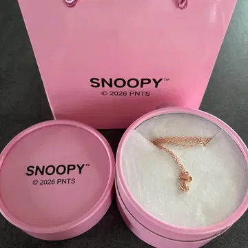 SNOOPY 핑크 골드 컬러 목걸이
