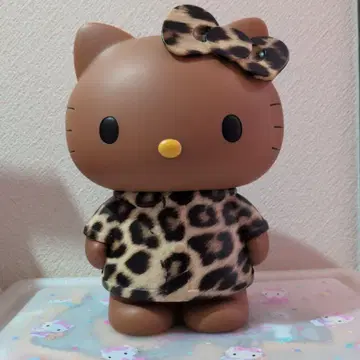 헬로키티 저금통 레오파드 무늬 일광화상 키티 약 24cm