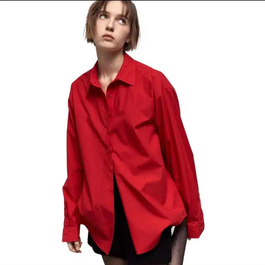 휘 hwi logo shirt(red) 셔츠