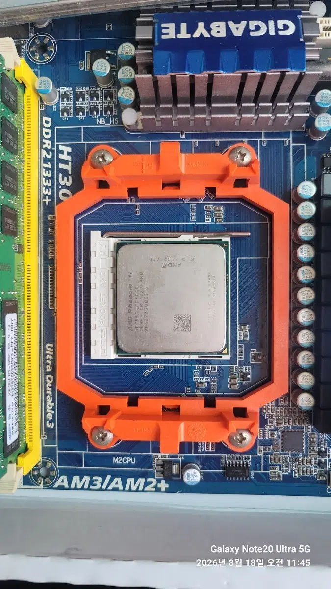 [레트로 명기] 기가바이트 메인보드 + 페놈II X6 투반 1055T + DDR2 8G 풀뱅 세트 +레트로글카 .바이오스 영상  사진 추가