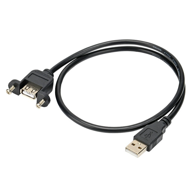 USB 2.0 A타입 연장 케이블 브라켓 고정 월플레이트 0.5m