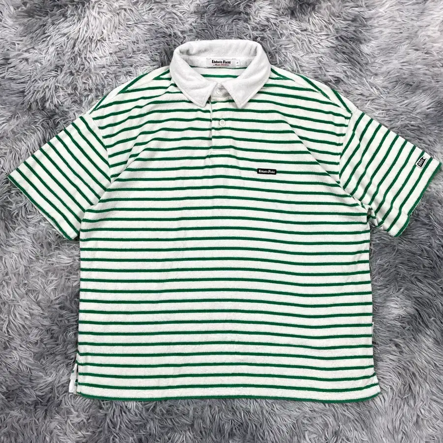 Ebbets Field 그린 스트라이프 테리 PK 반팔티y 6724