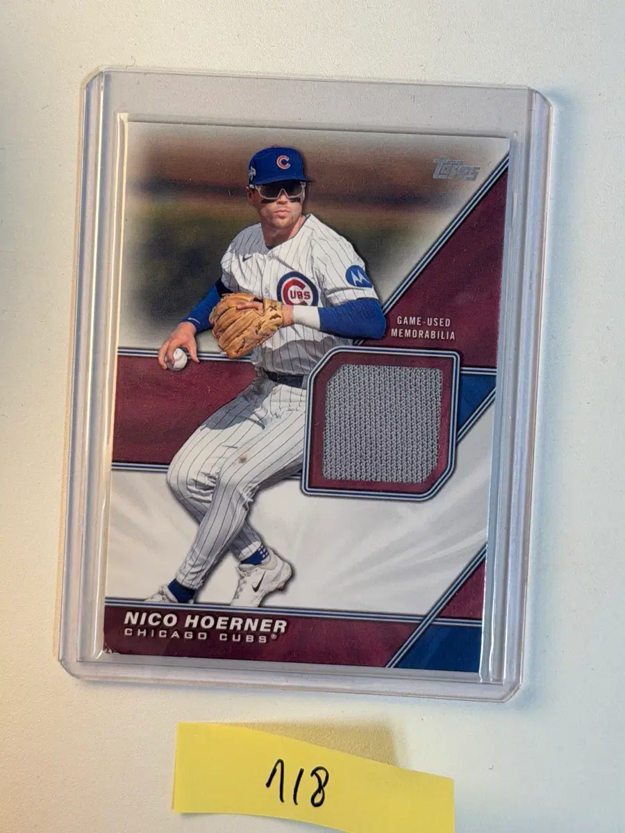 (하단 하자) 니코 호너 렐릭 Topps MLB 야구카드