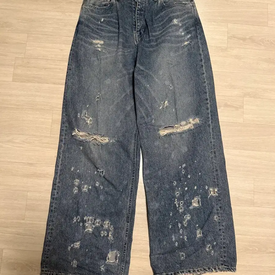 다이리쿠 DAIRIKU Super Damage Wide Denim Pants 24AW-D-8
