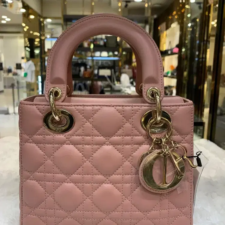 디올 레이디 디올 까나쥬 My ABC Dior 스몰 핑크 숄더토트백
