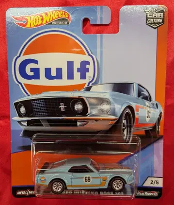 MATTEL 핫휠 걸프 '69 포드 머스탱 보스 302 2/5