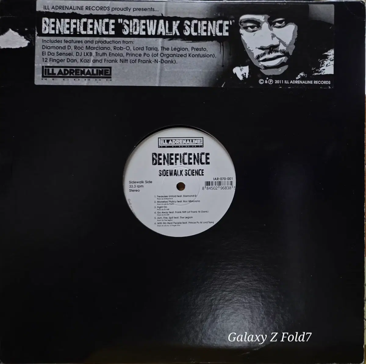 BA-694. 베네피센스.Sidewalk science. LP 음반.
