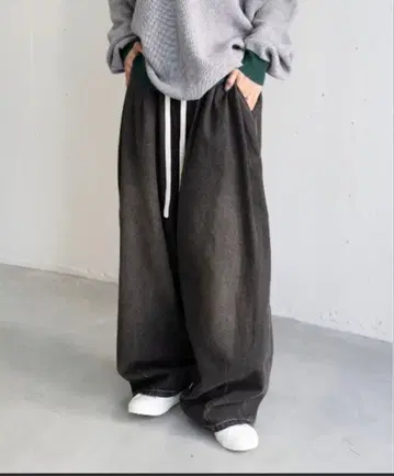 bashful base Oriental 데님 팬츠