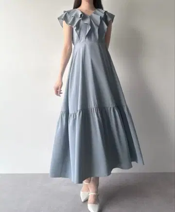 mipiarl 미피알 프릴 티어드 롱 원피스