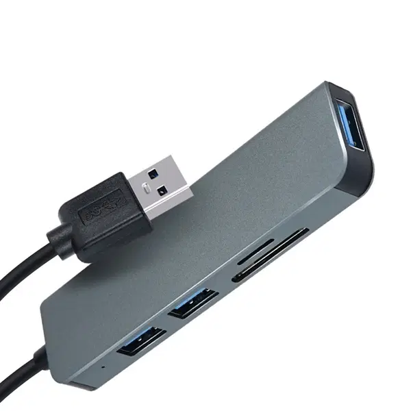5-in-1 USB3.0 슬림 허브 (SD/TF카드리더기, 3포트)