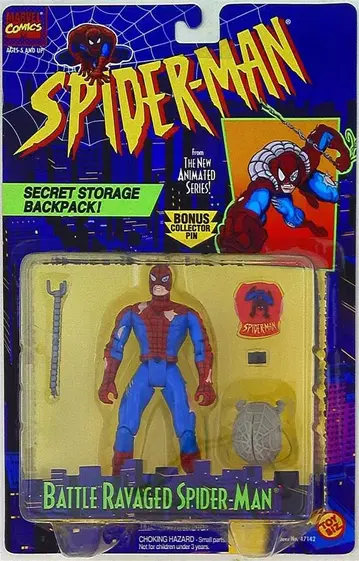 TOY BIZ 피규어 배틀 레이비지드 스파이더맨 5인치