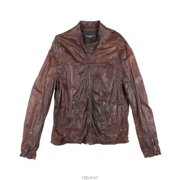 Street Leathers  Mock neck leather jacket