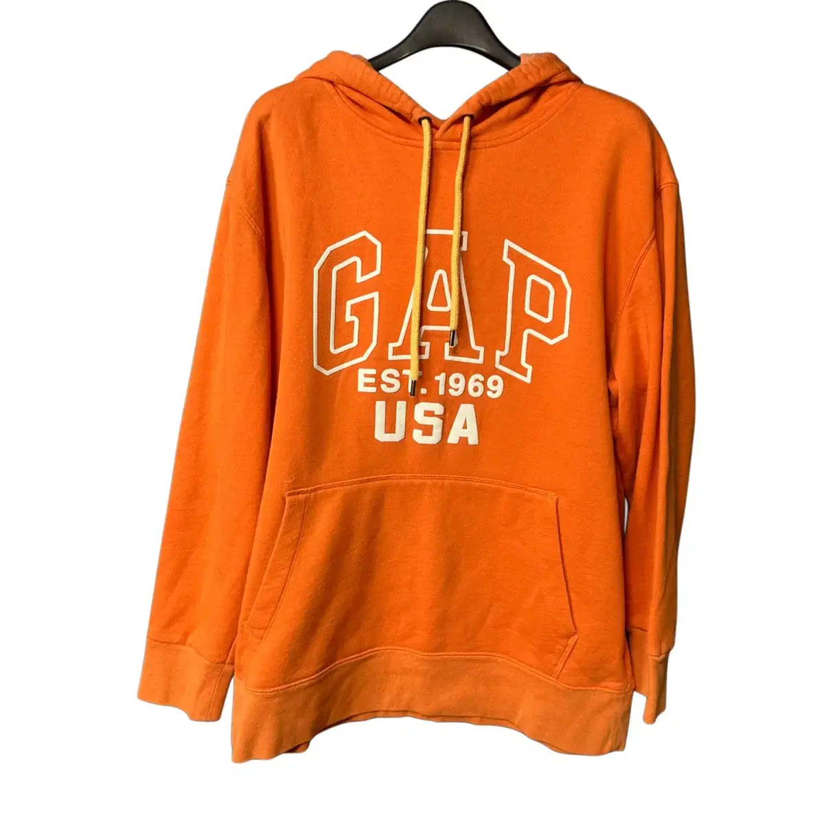 M GAP 갭 여성 오렌지 후드 티셔츠
