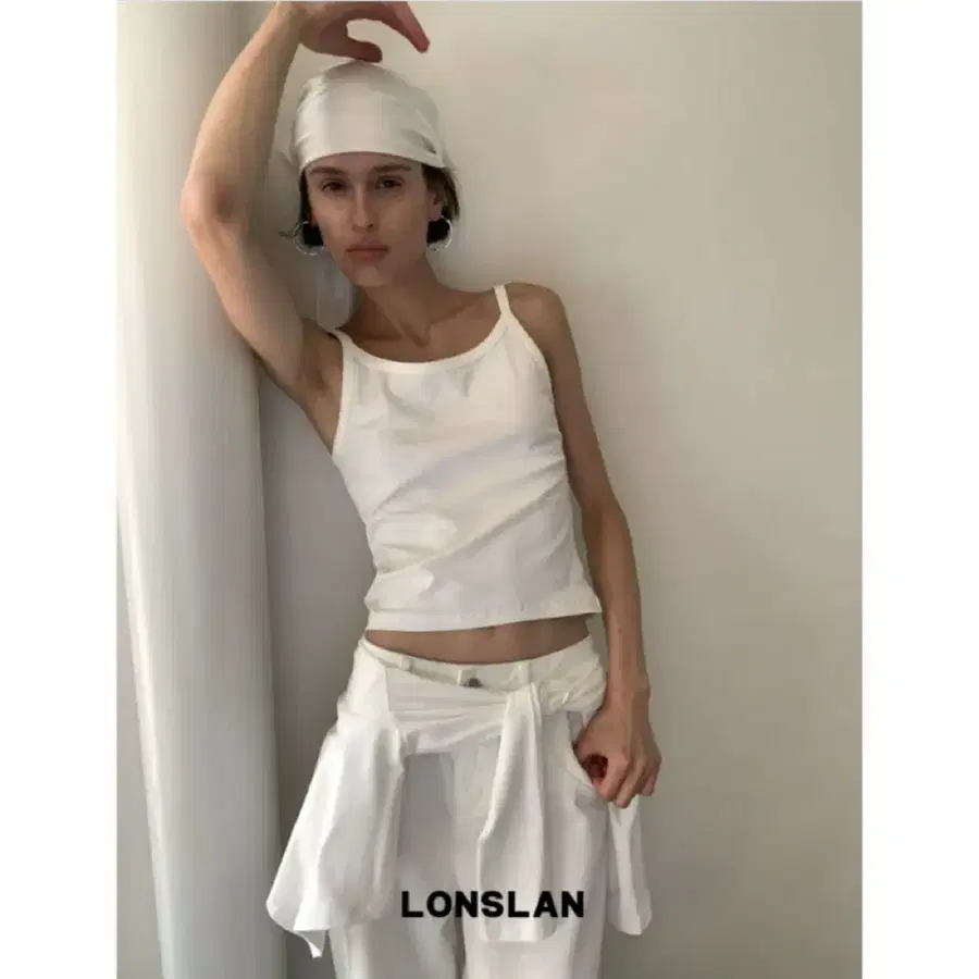LONSLAN 론슬란 티셔츠 나시티 베이직 무지 레이어드 탑