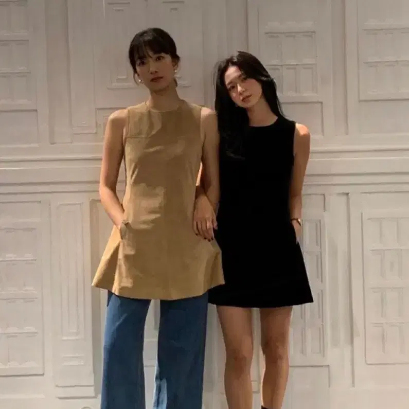stu 스웨이드 미니원피스 드레스