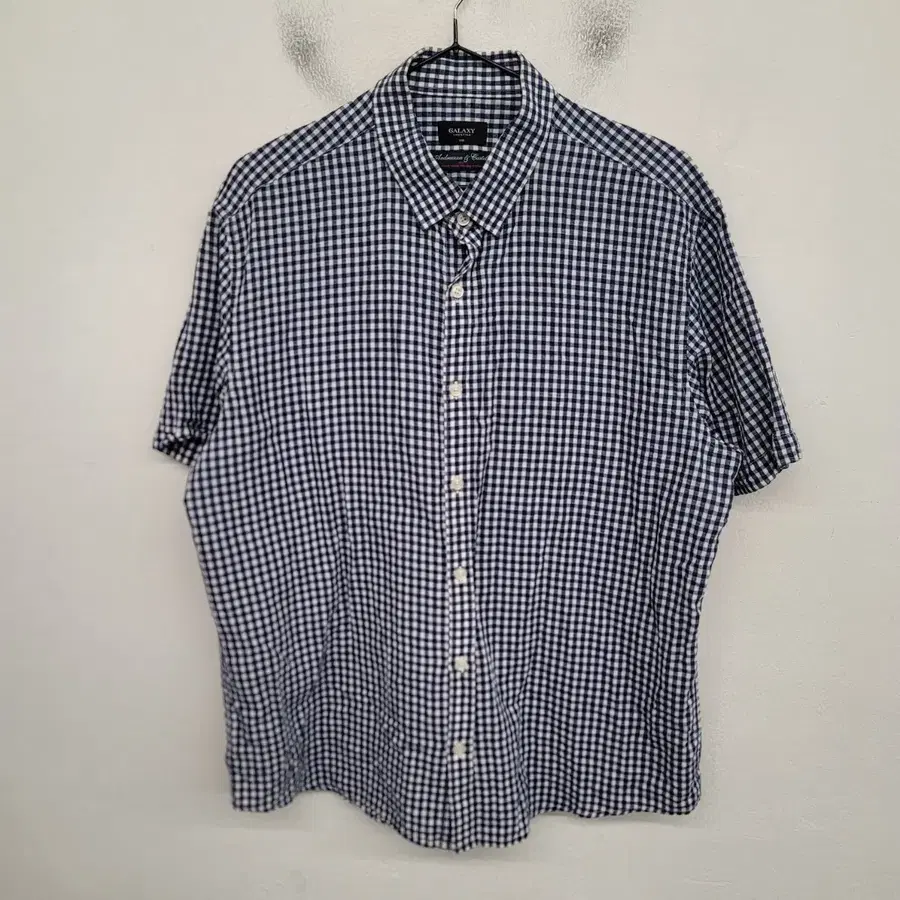 [105/XL] 갤럭시 반팔 체크 셔츠