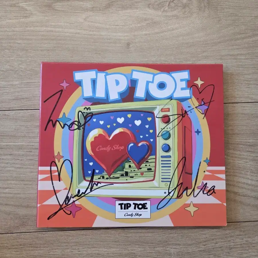 캔디샵 팁토 TIP TOE candy shop 친필싸인 사인 비매 앨범 kpop 포카