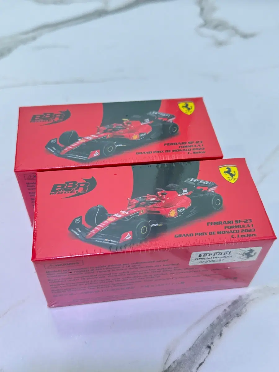 bbr 1:64 f1 sf23 모나코 그랑프리 사를 르클레르, 카를로스 사인츠 2개
