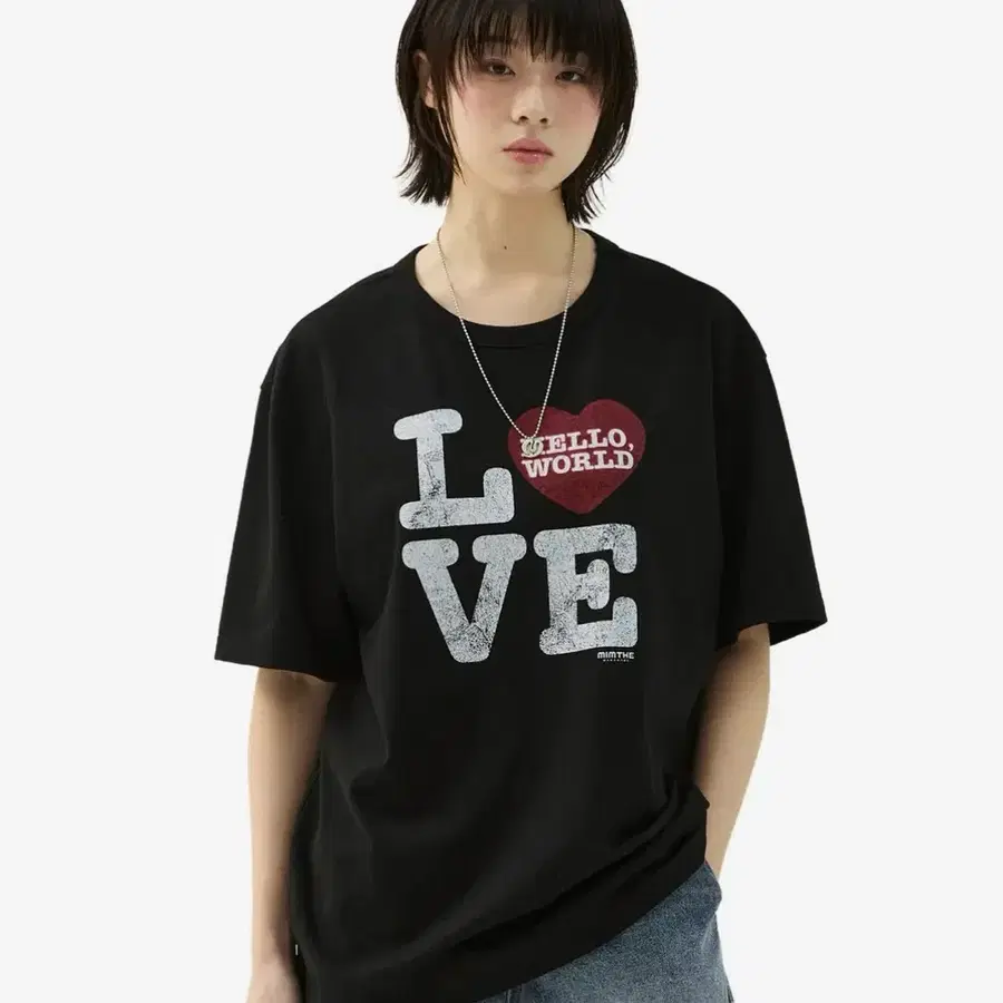 밈더워드로브 헬로 월드 love 반팔티 1
