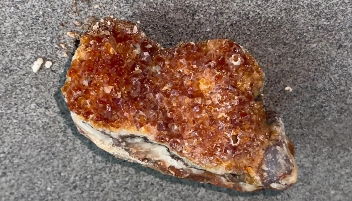 황수정Citrine(브라질 Rio Grande do Sul 천연 아게이트 드루지 원석)