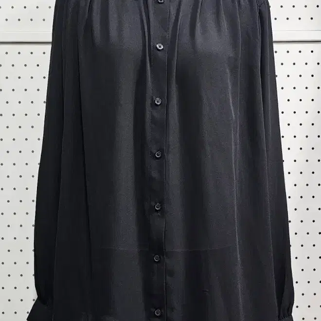H&M 쉬폰 시크 블랙 셔츠 루즈핏 시스루 롱블라우스