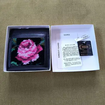 미사용 새상품 FEILER 페이러 카드 케이스 로즈 패턴