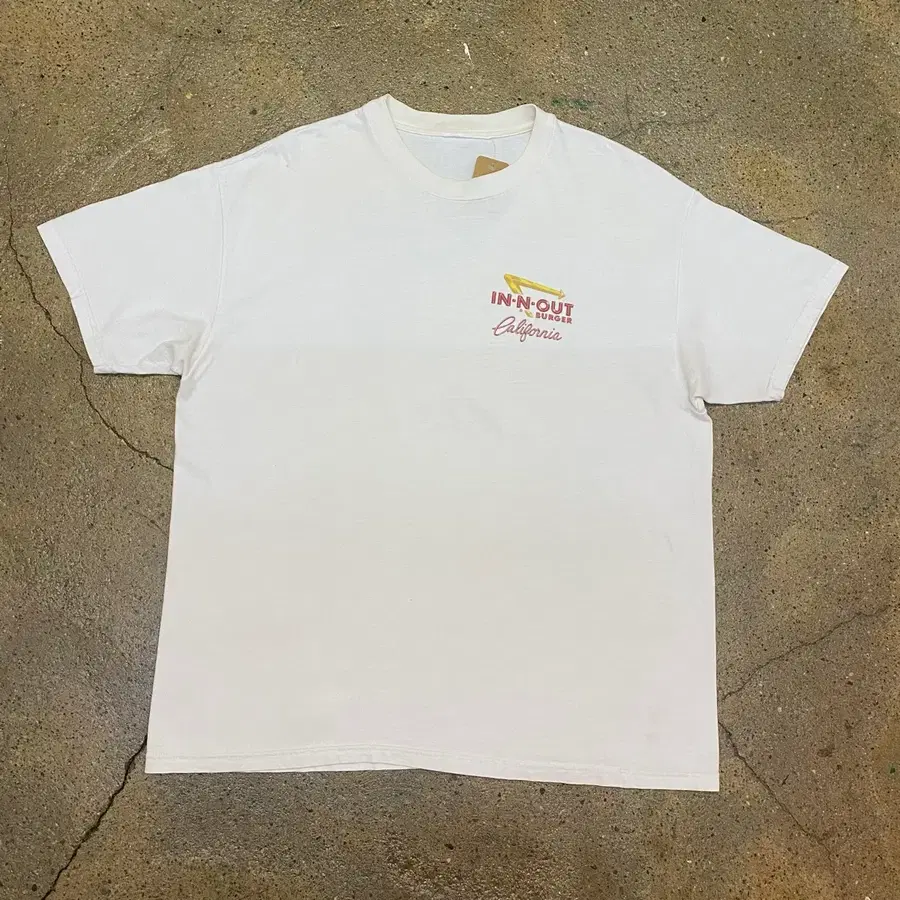 90s 미국빈티지 인앤아웃 버거 캘리포니아 반팔 티셔츠