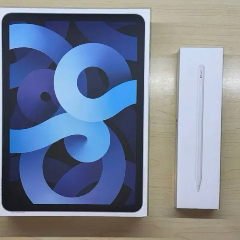 새상품급 아이패드 에어4 와이파이 64GB 블루 , 애플펜슬 2세대